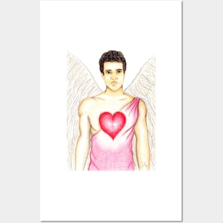 The love of Archangel Chamuel- White Posters and Art